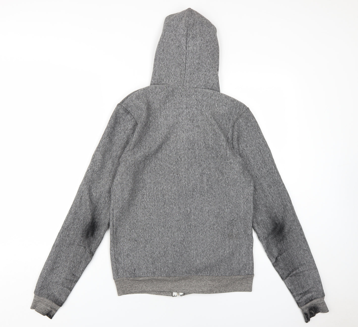 American Apparel Womens Grey Polyester Full Zip Hoodie Size S Zip