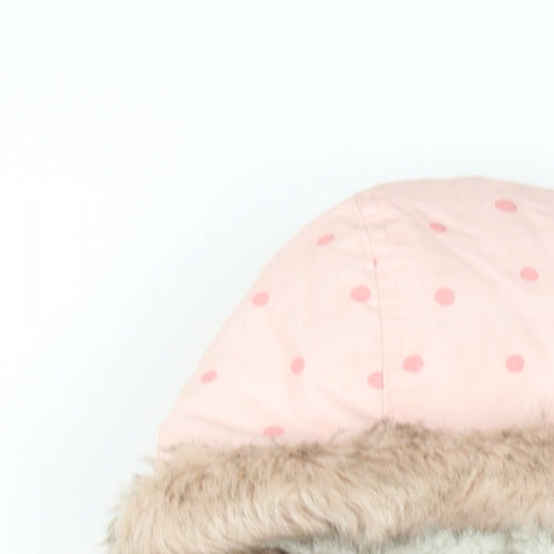 Disney Girls Pink Polka Dot Parka Coat Size 18-24 Months Zip - Minne Mouse