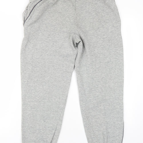 Slazenger Mens Grey Cotton Jogger Trousers Size S L28 in Regular Drawstring