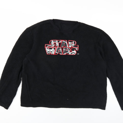 Star Wars Mens Black Polyester Pullover Sweatshirt Size S