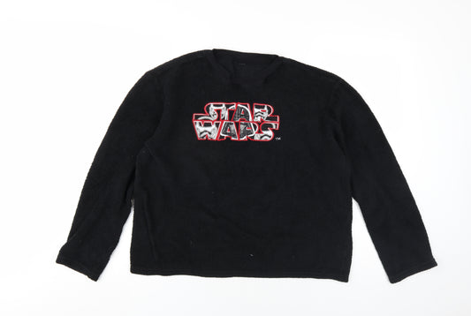 Star Wars Mens Black Polyester Pullover Sweatshirt Size S