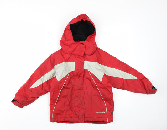 Trespass Boys Red Rain Coat Coat Size 5-6 Years Zip