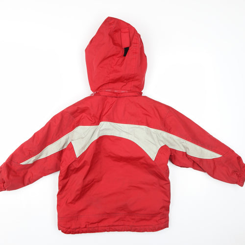 Trespass Boys Red Rain Coat Coat Size 5-6 Years Zip