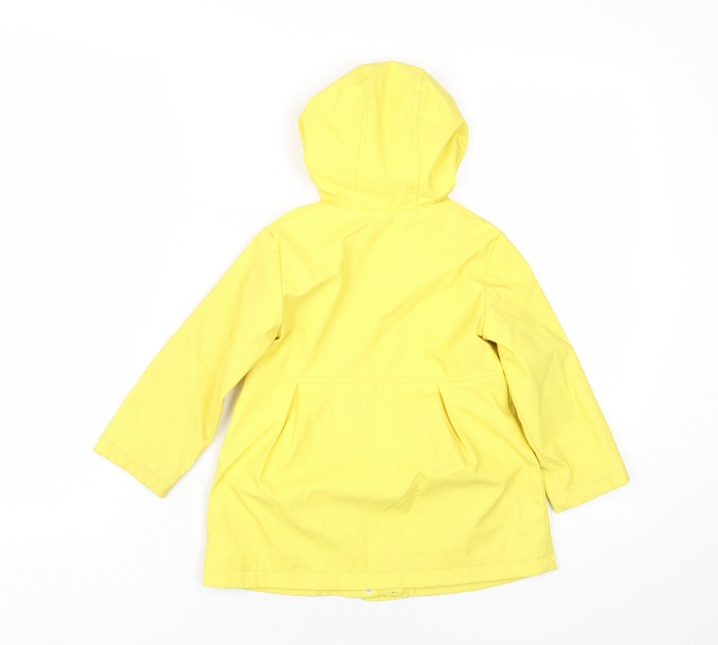 Jasper Conran Girls Yellow Rain Coat Coat Size 3-4 Years Zip