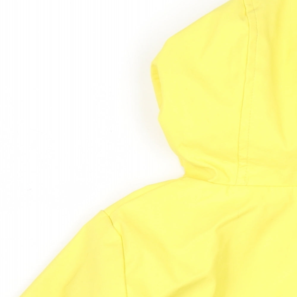 Jasper Conran Girls Yellow Rain Coat Coat Size 3-4 Years Zip