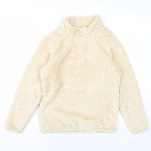 Mountain Warehouse Girls Ivory Polyester Pullover Sweatshirt Size 11-12 Years Zip