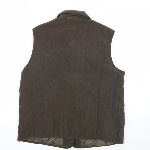EWM Womens Green Gilet Waistcoat Size S Button
