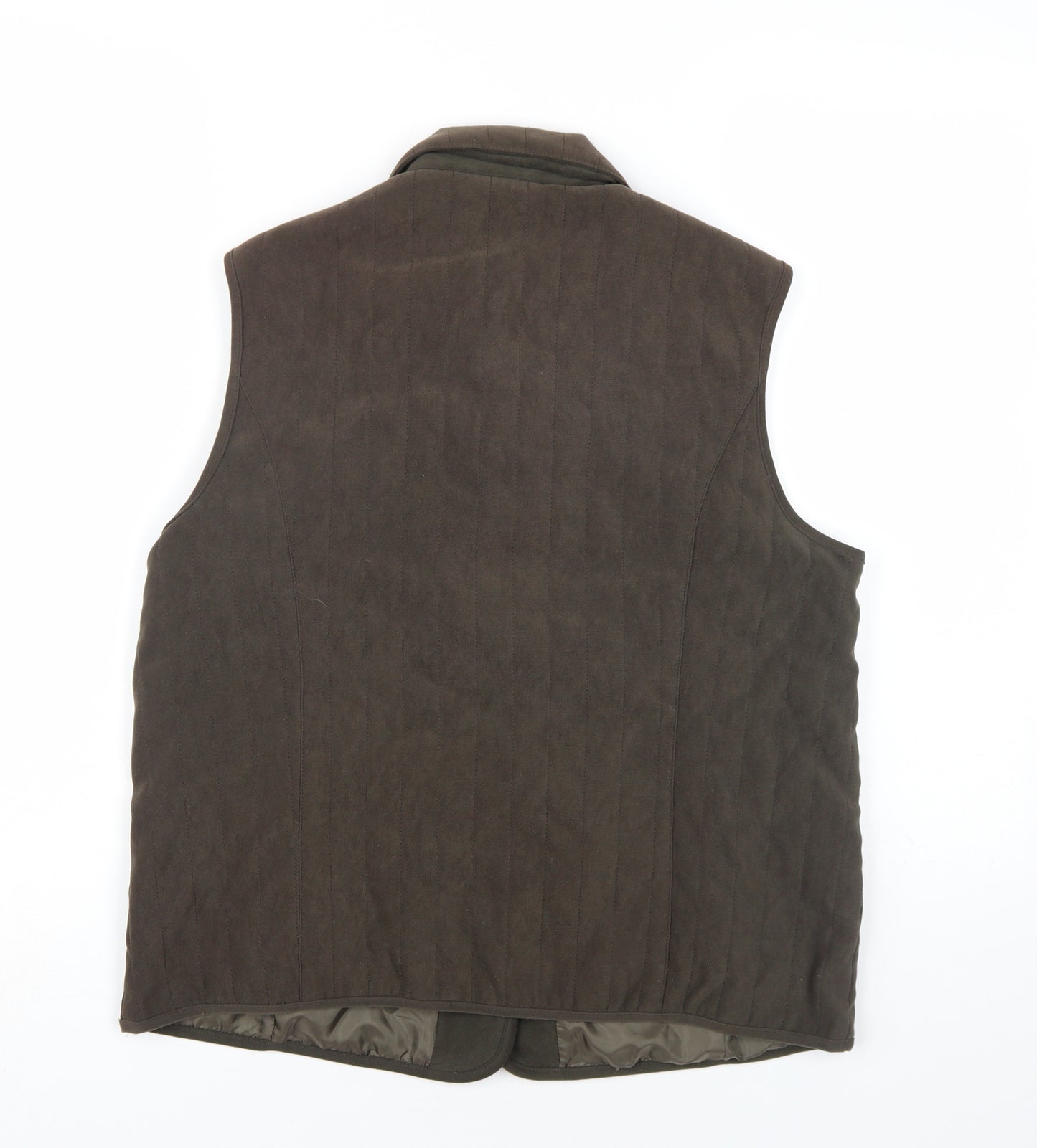 EWM Womens Green Gilet Waistcoat Size S Button