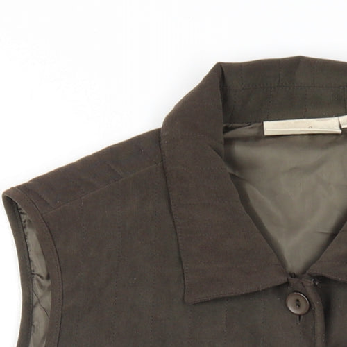 EWM Womens Green Gilet Waistcoat Size S Button