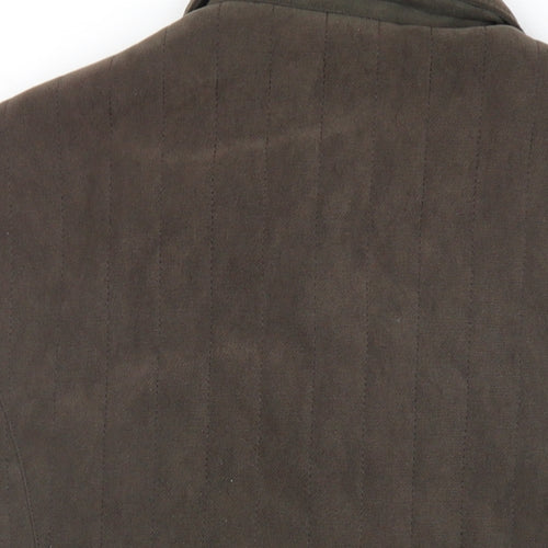 EWM Womens Green Gilet Waistcoat Size S Button