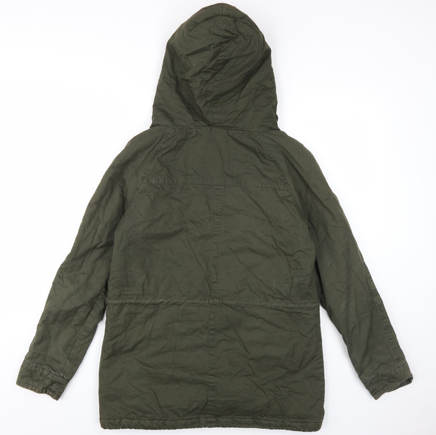 Lee Cooper Womens Green Parka Coat Size 8 Zip
