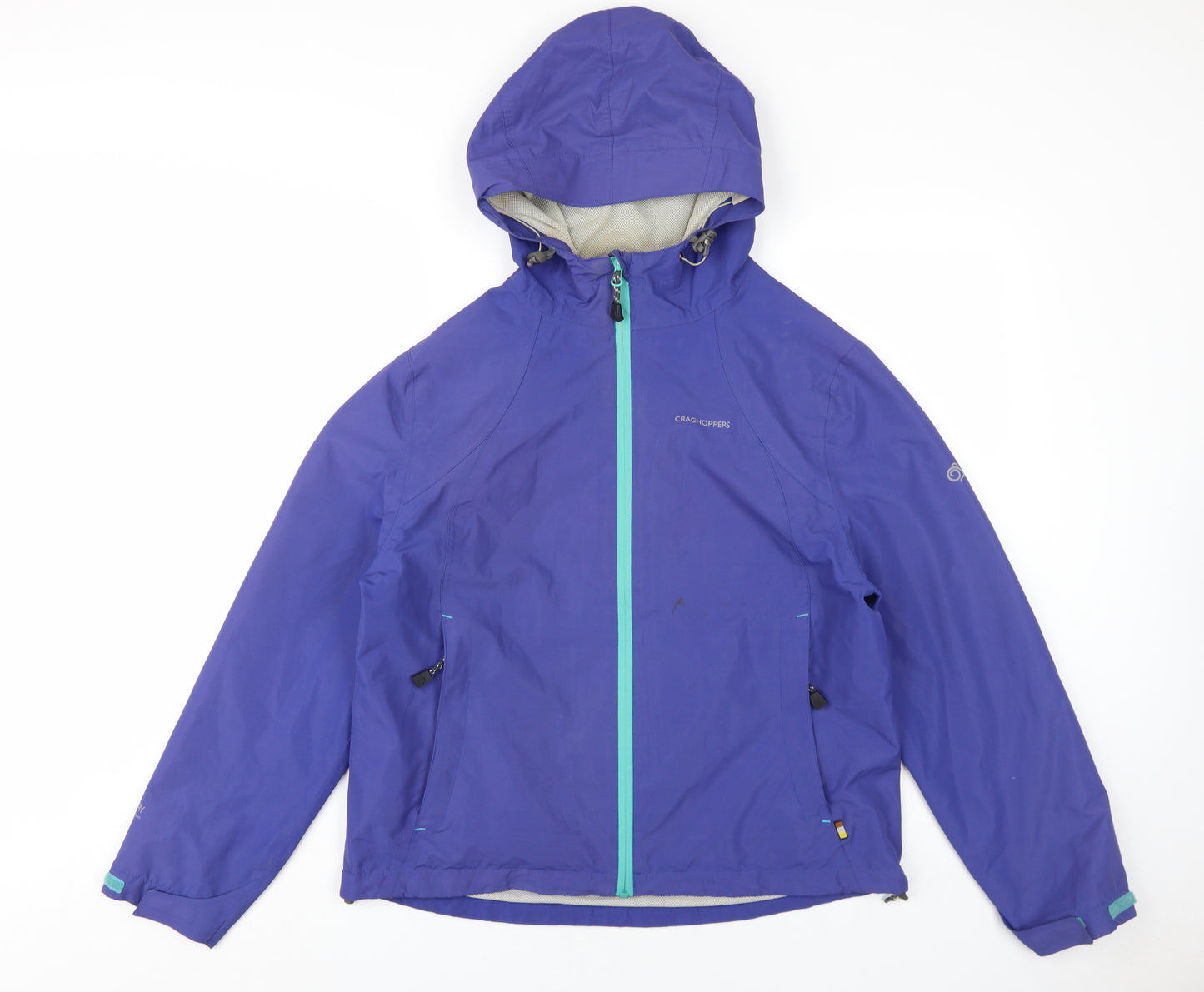 Craghoppers Womens Purple Rain Coat Coat Size 14 Zip