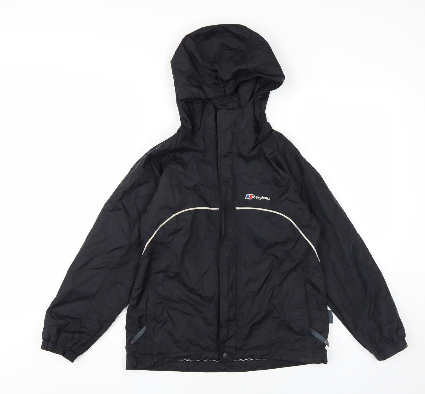 Berghaus Boys Black Rain Coat Coat Size 9-10 Years Zip