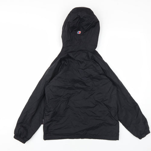 Berghaus Boys Black Rain Coat Coat Size 9-10 Years Zip