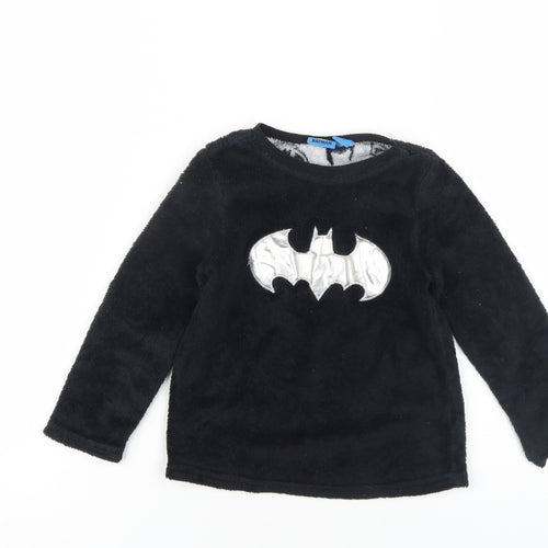 Batman Girls Black Polyester Pullover Sweatshirt Size 4-5 Years Pullover