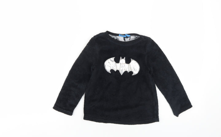 Batman Girls Black Polyester Pullover Sweatshirt Size 4-5 Years Pullover