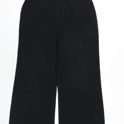 Marks and Spencer Womens Black Polyester Trousers Size 10 L30 in Regular Zip