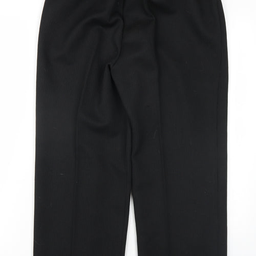 St Michael Womens Black Polyester Trousers Size 18 L28 in Regular