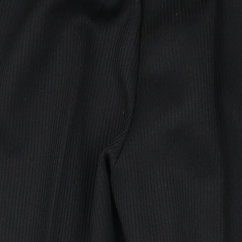 St Michael Womens Black Polyester Trousers Size 18 L28 in Regular