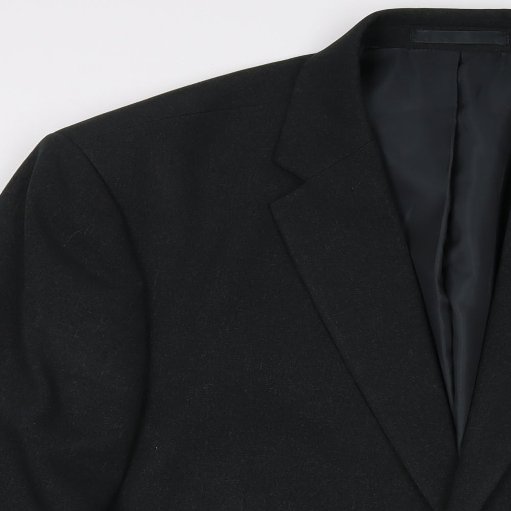 Greenwoods Mens Grey Polyester Jacket Suit Jacket Size 44 Regular