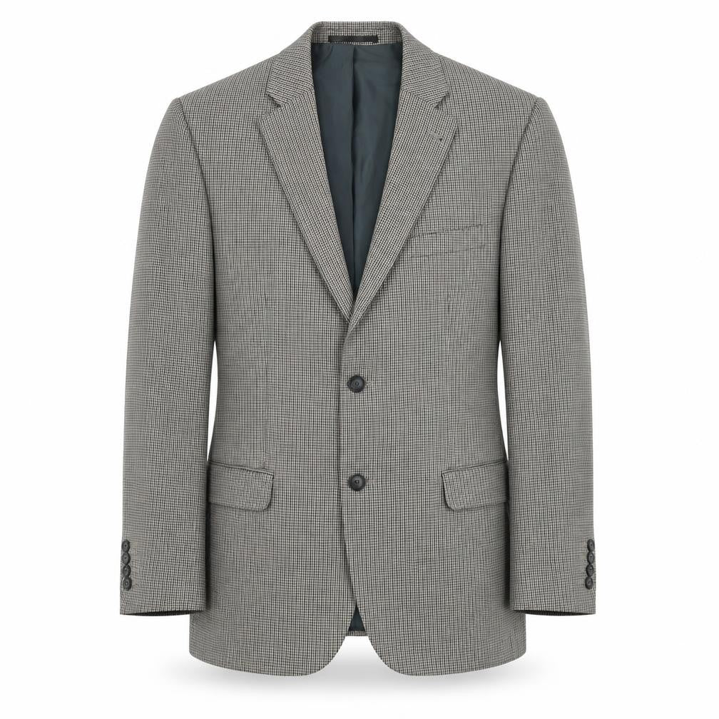 Front view of Greenwoods men’s beige geometric viscose jacket suit jacket, size 40, regular