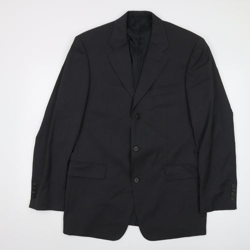 Boss Mens Grey Wool Jacket Suit Jacket Size 44 Regular