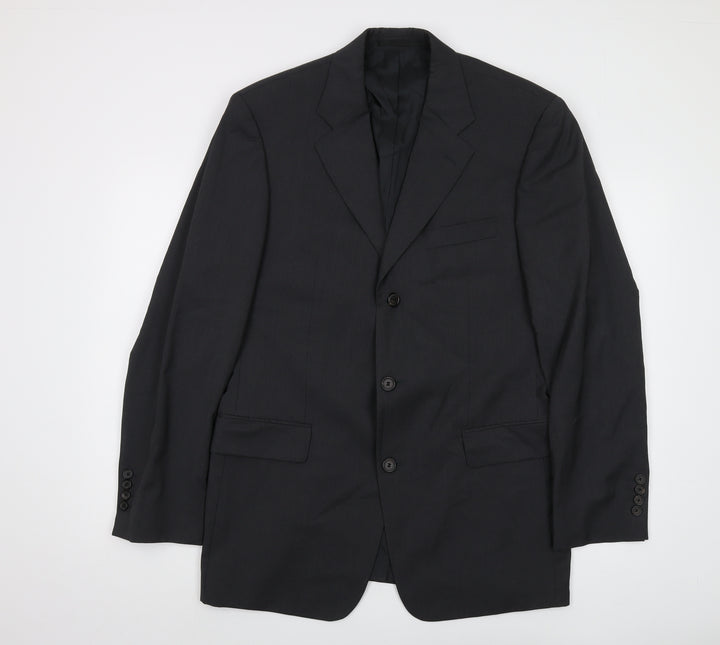 Boss Mens Grey Wool Jacket Suit Jacket Size 44 Regular
