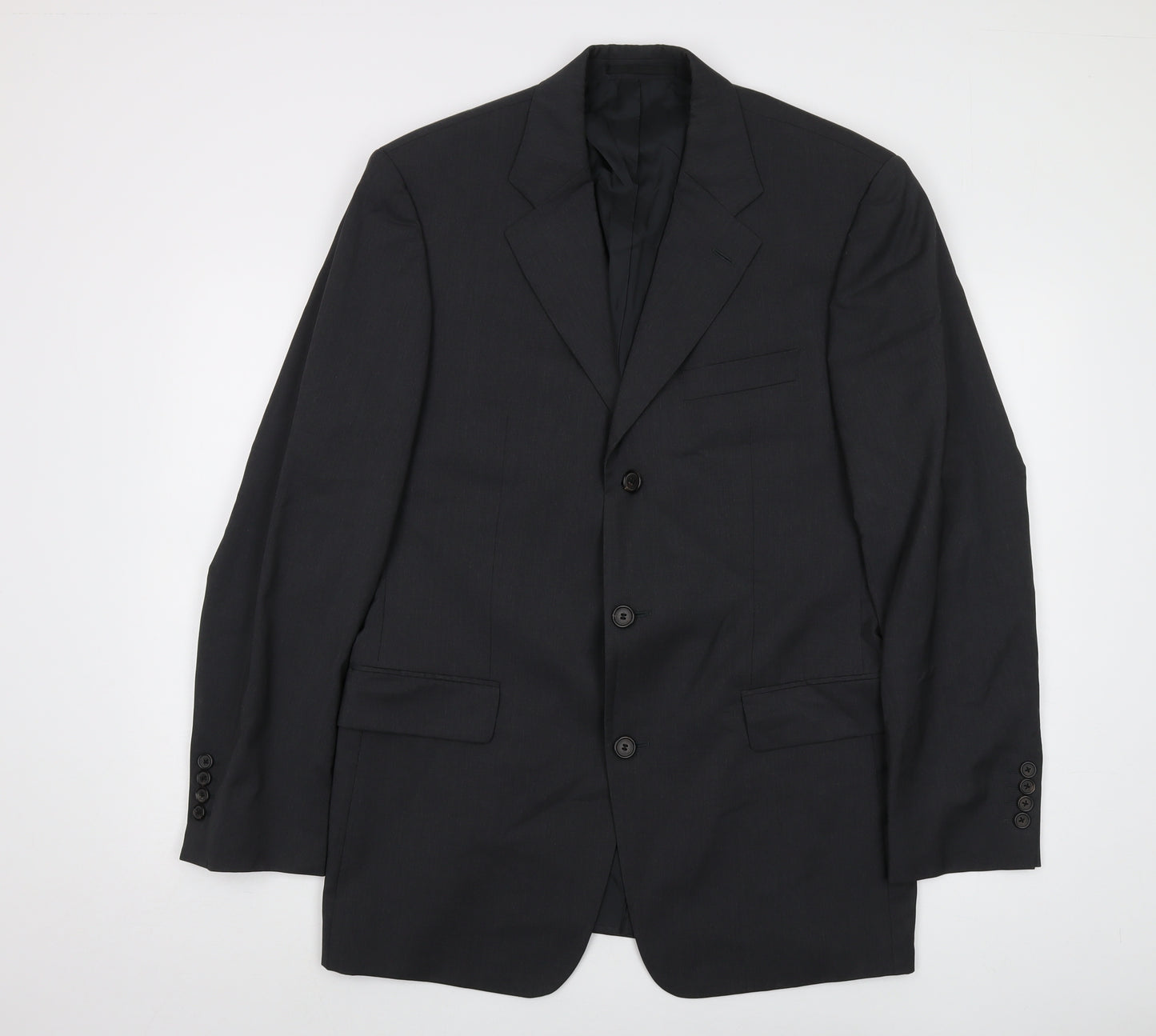 Boss Mens Grey Wool Jacket Suit Jacket Size 44 Regular