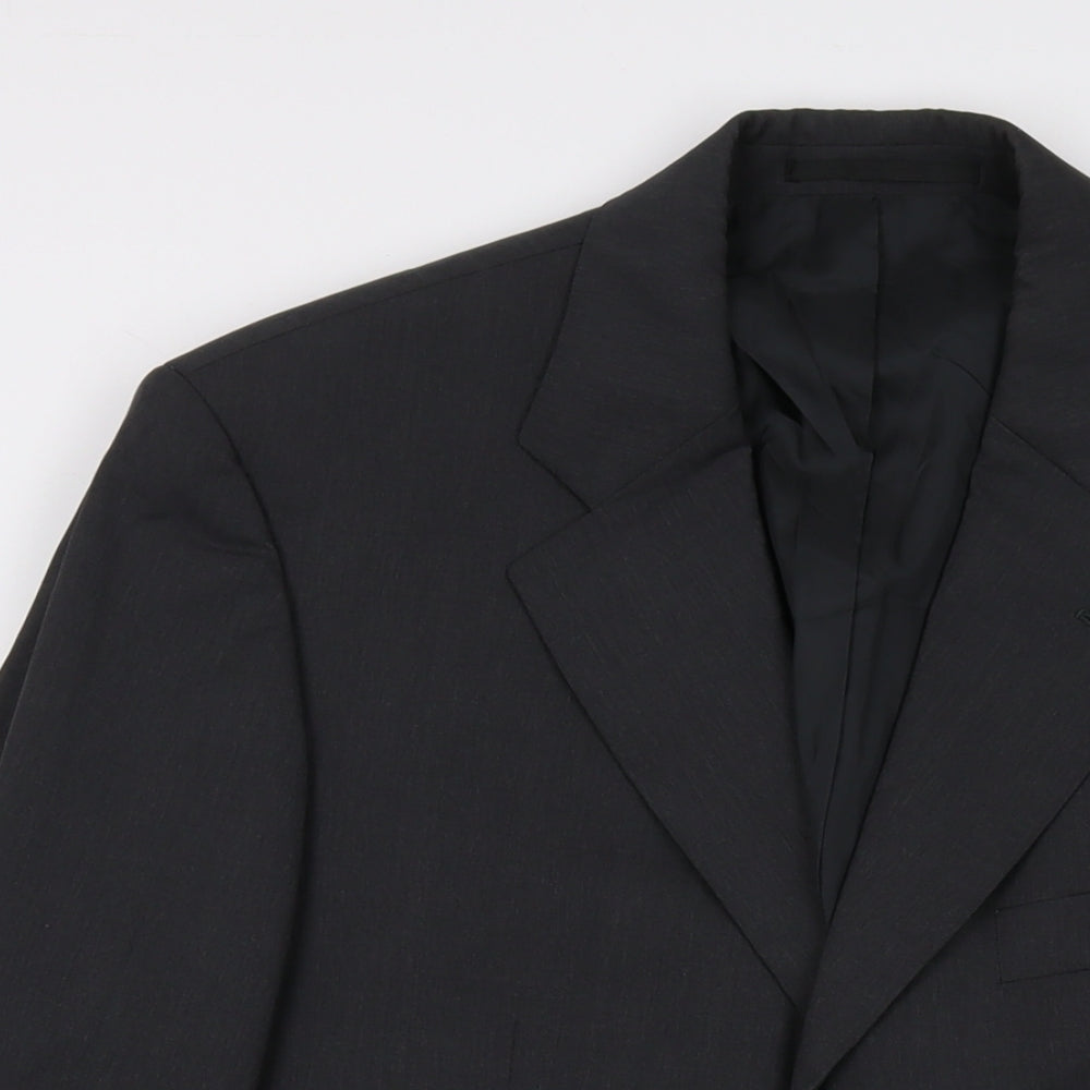 Boss Mens Grey Wool Jacket Suit Jacket Size 44 Regular