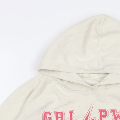 Gap Girls Ivory Cotton Pullover Hoodie Size 10-11 Years Pullover