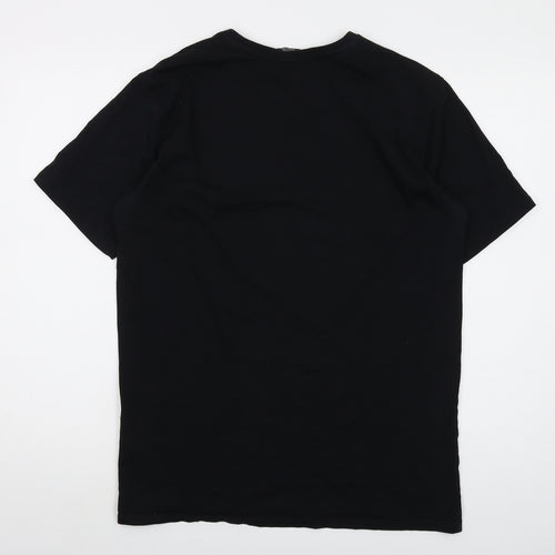 Hurley Mens Black Cotton T-Shirt Size XL Crew Neck