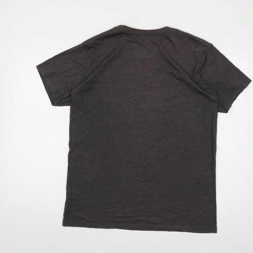 Buccaneers Mens Grey Polyester T-Shirt Size L Crew Neck