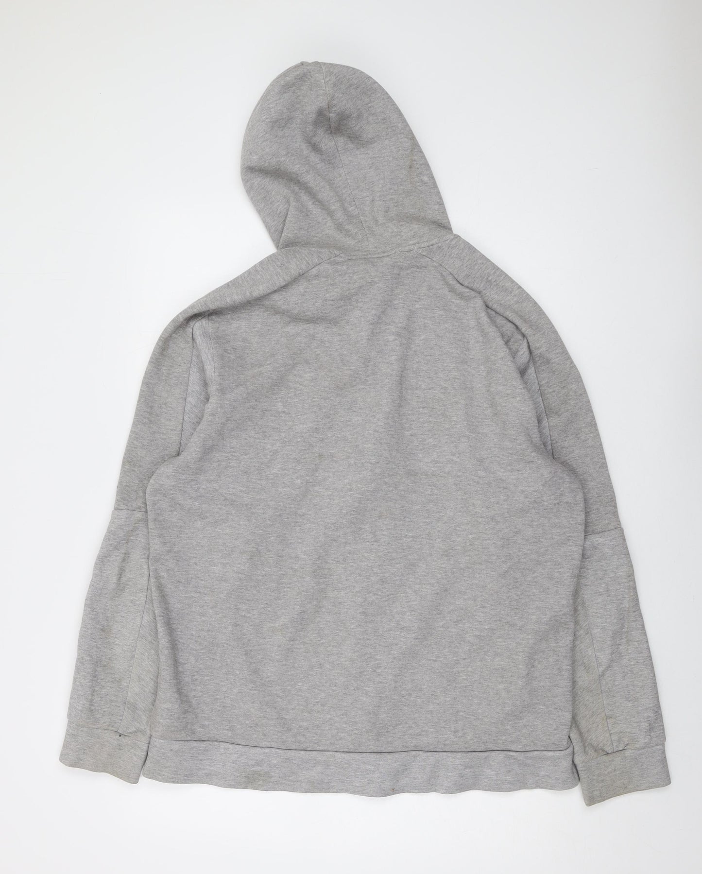 adidas Mens Grey Cotton Full Zip Hoodie Size L