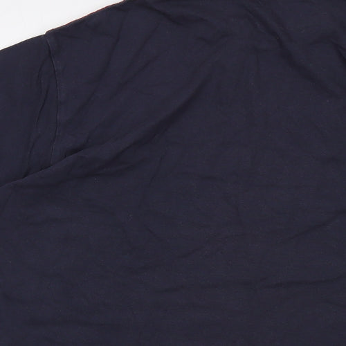 Weird Fish Mens Blue Cotton T-Shirt Size L Crew Neck