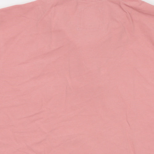 Crew Clothing Mens Pink Cotton Polo Size XL Collared Button