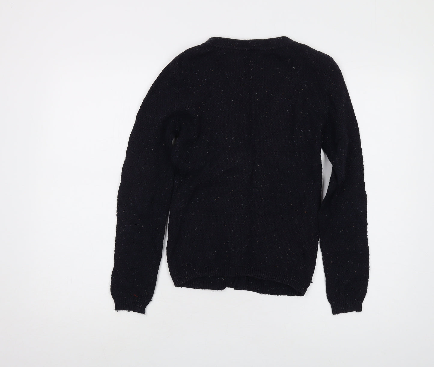 Fat Face Womens Blue V-Neck Cotton Cardigan Jumper Size 6