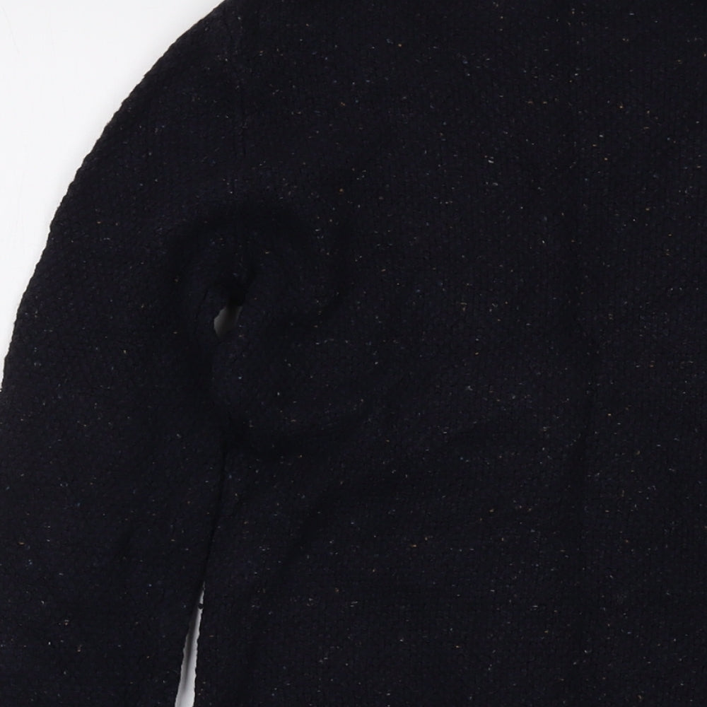 Fat Face Womens Blue V-Neck Cotton Cardigan Jumper Size 6