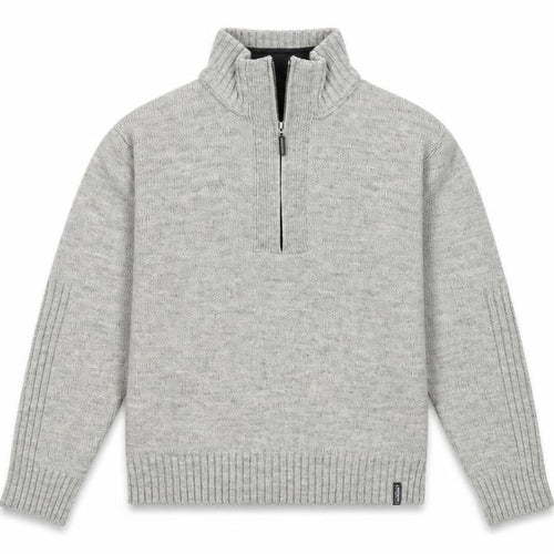 Keningston Mens Grey Mock Neck Acrylic Pullover Jumper Size XL Long Sleeve