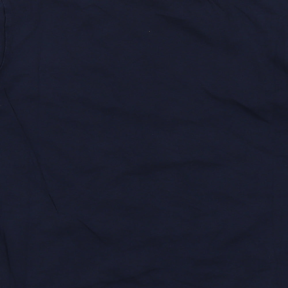 JACK & JONES Mens Blue Cotton T-Shirt Size XL Crew Neck