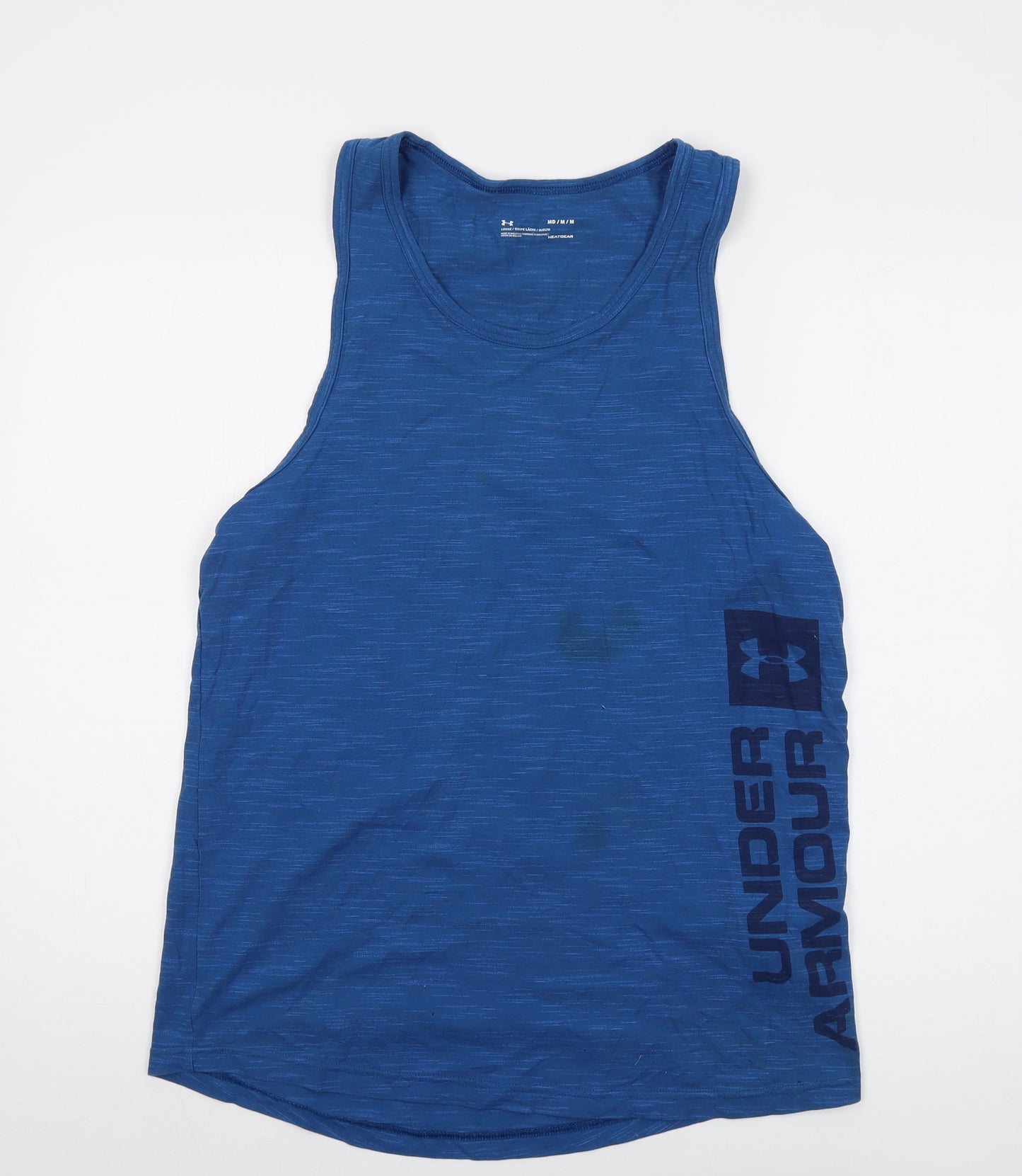 Under armour Mens Blue Cotton T-Shirt Size M Round Neck