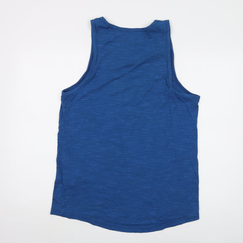 Under armour Mens Blue Cotton T-Shirt Size M Round Neck