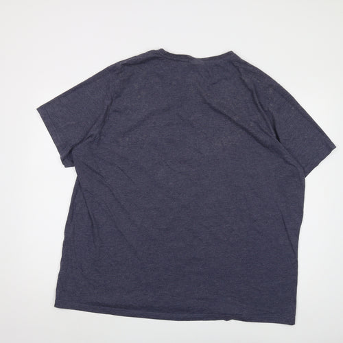 Marvel Mens Blue Cotton T-Shirt Size 3XL Crew Neck