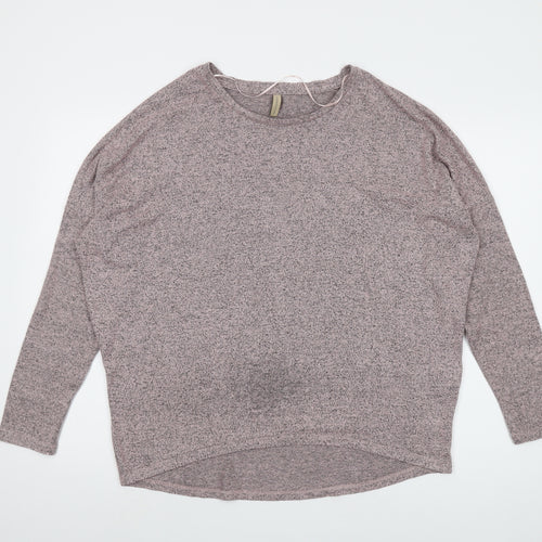 Soyaconcept Womens Pink Round Neck Viscose Pullover Jumper Size M