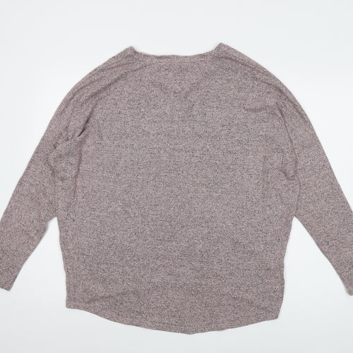 Soyaconcept Womens Pink Round Neck Viscose Pullover Jumper Size M