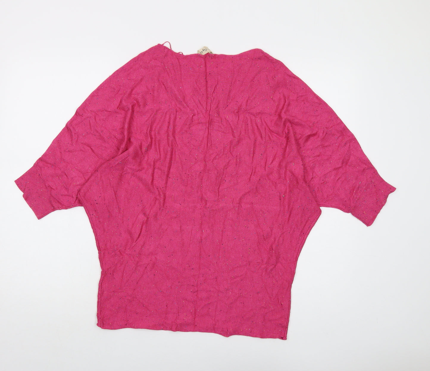 Phase Eight Womens Pink Round Neck Viscose Pullover Jumper Size 12