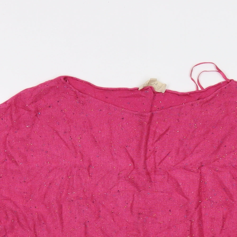 Phase Eight Womens Pink Round Neck Viscose Pullover Jumper Size 12