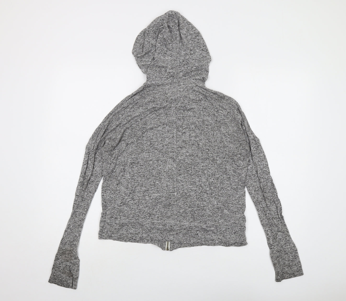 Hollister Womens Grey Viscose Full Zip Hoodie Size S Zip