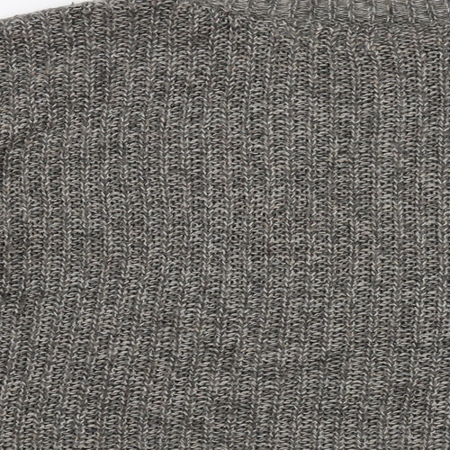 Mango Womens Grey Round Neck Acrylic Pullover Jumper Size S