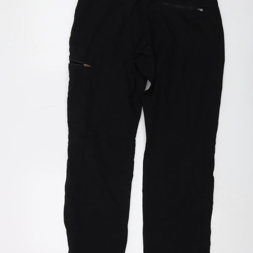 Craghoppers Mens Black Polyamide Cargo Trousers Size 34 in L30 in Regular Button