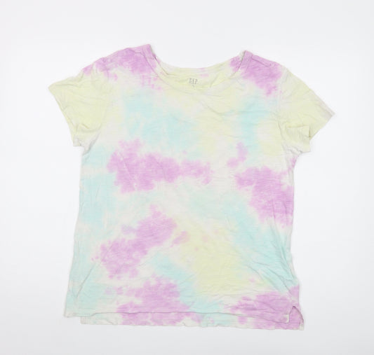 Gap Womens Multicoloured Cotton Basic T-Shirt Size S Crew Neck